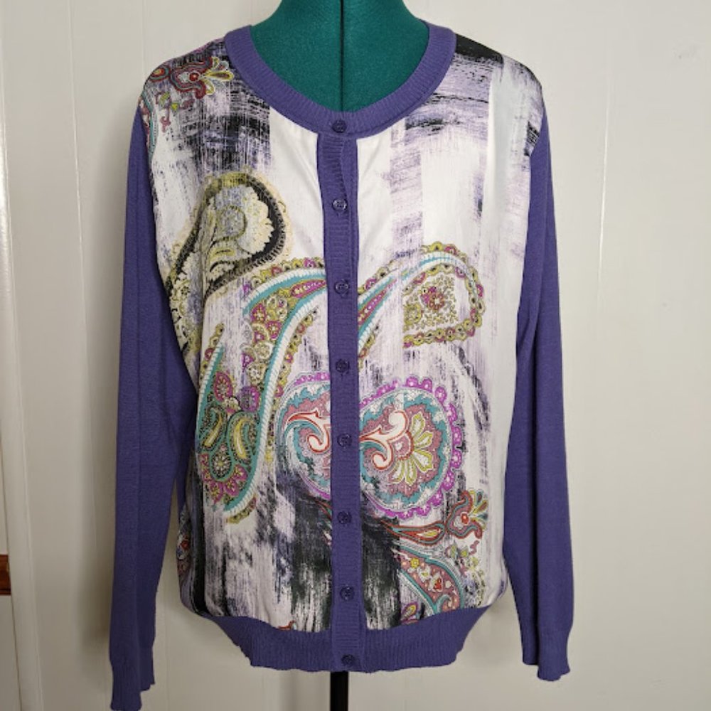 For Cynthia Button Up Cardigan. Size XL.